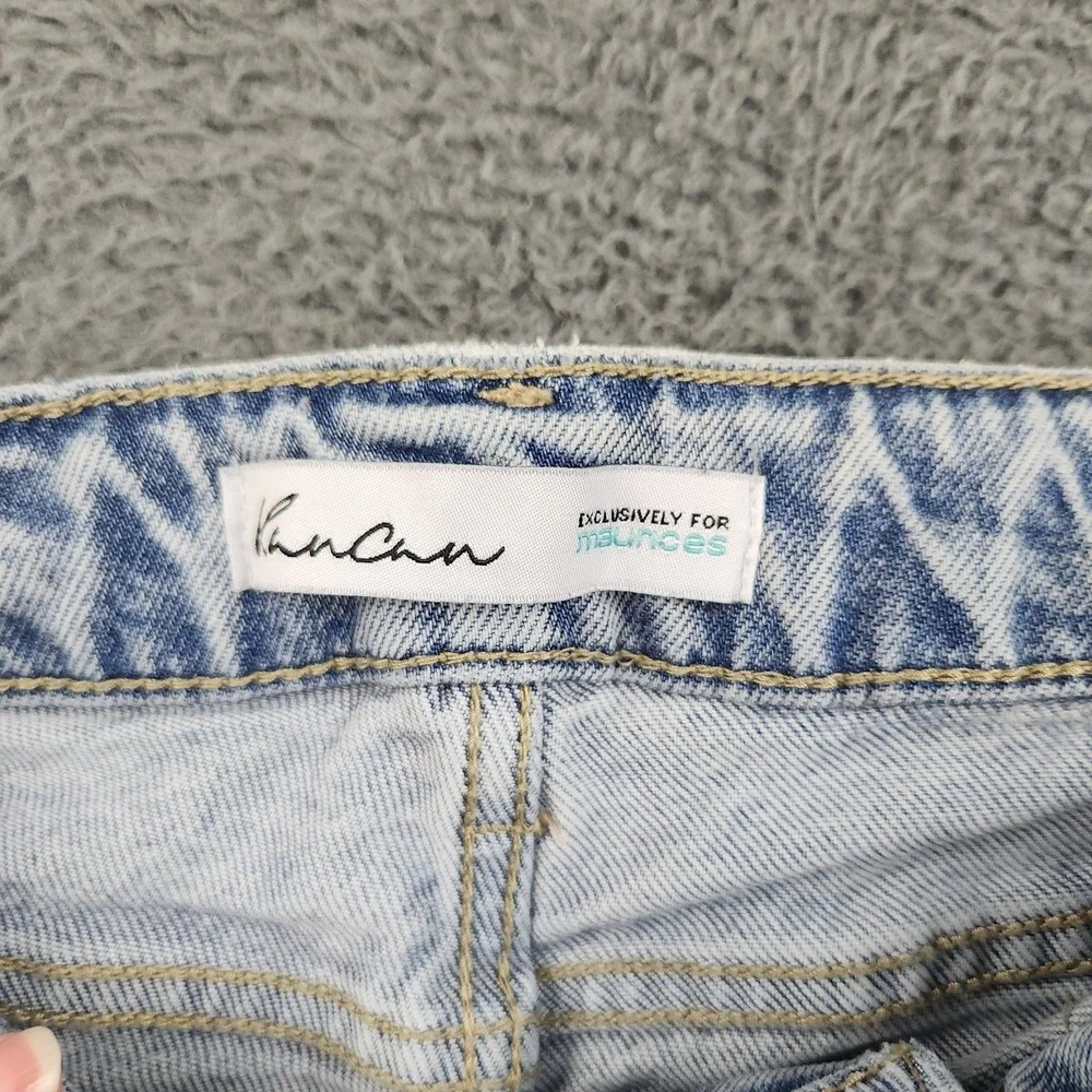 High Rise Porkchop Pocket Straight Leg Jeans Women's Size 31 Light Wash Stretch